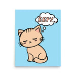 Eepy Cat - Cute Sleepy Kitten Meme Poster