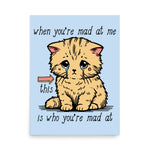 When You're Mad At Me This Is Who You're Mad At - Cute Meme Poster