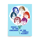 Peace To The Children Of The Whole World Translated - Soviet Propaganda Poster