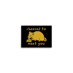 Cheesed To Meet You - Rat, Meme Poster