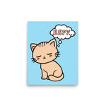 Eepy Cat - Cute Sleepy Kitten Meme Poster