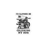 Rather Be Cranking My Hog - Oddly Specific Meme Sticker