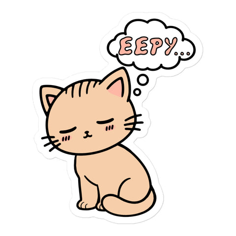 Eepy Cat - Cute Sleepy Kitten Meme Sticker