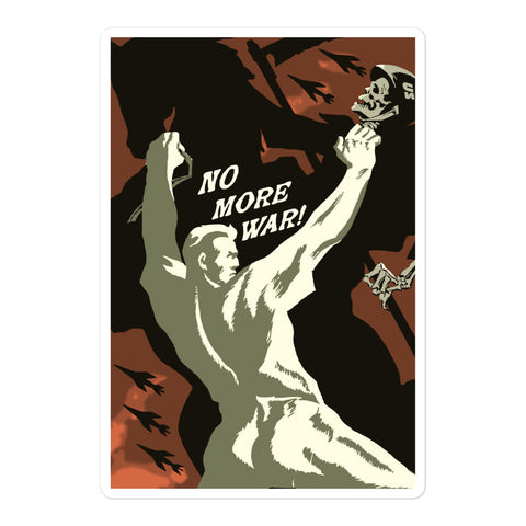 No More War! Translated - Soviet Propaganda Sticker