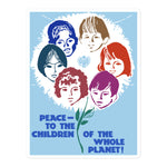 Peace To The Children Of The Whole World Translated - Soviet Propaganda Sticker