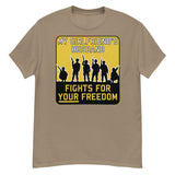 My Girlfriend's Husband Fights For Your Freedom - Meme, Funny, Parody T-Shirt