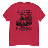 I Make A Penny My Boss Makes A Buck - Hog Cranking, Oddly Specific Meme T-Shirt