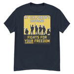 My Girlfriend's Husband Fights For Your Freedom - Meme, Funny, Parody T-Shirt