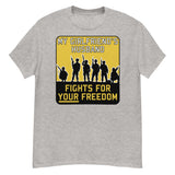 My Girlfriend's Husband Fights For Your Freedom - Meme, Funny, Parody T-Shirt