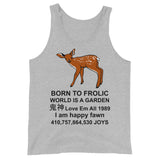 Born To Frolic - Meme, Cute Fawn, Oddly Specific Tank Top