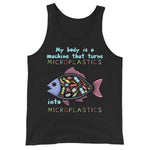 My Body Is A Machine That Turns Microplastics Into Microplastics - Ironic Meme Tank Top