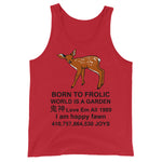 Born To Frolic - Meme, Cute Fawn, Oddly Specific Tank Top