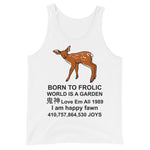 Born To Frolic - Meme, Cute Fawn, Oddly Specific Tank Top