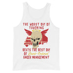 Worst Day Of Trucking Beats The Best Day Of Court Ordered Anger Management - Oddly Specific Meme Tank Top