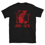 Join The IWW - Industrial Workers of the World, Anti-Scab, Labor History, Union, Socialist T-Shirt