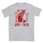 Join The IWW - Industrial Workers of the World, Anti-Scab, Labor History, Union, Socialist T-Shirt