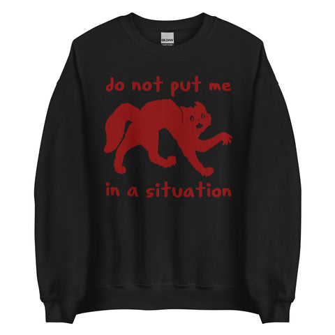 Do Not Put Me In A Situation - Oddly Specific Meme Sweatshirt