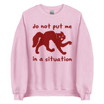 Do Not Put Me In A Situation - Oddly Specific Meme Sweatshirt