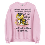 Weight of Your Endless Sins - Kitten, Surreal, Cursed Meme Sweatshirt