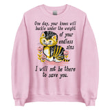 Weight of Your Endless Sins - Kitten, Surreal, Cursed Meme Sweatshirt