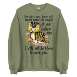 Weight of Your Endless Sins - Kitten, Surreal, Cursed Meme Sweatshirt