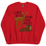 I Can Be Trusted Around Strawberries - Cute, Deer, Meme, Funny Sweatshirt