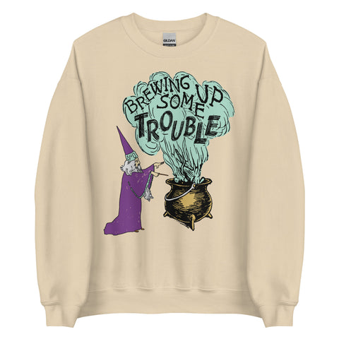 Brewing Up Some Trouble - Wizard Meme Sweatshirt