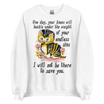 Weight of Your Endless Sins - Kitten, Surreal, Cursed Meme Sweatshirt