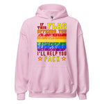 If This Flag Offends You I'll Help You Pack - LGBTQ, Gay Pride, Parody, Meme Hoodie