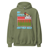 My Vote Another Beer - Election, Voting Meme Hoodie
