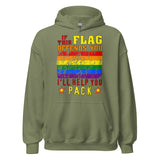 If This Flag Offends You I'll Help You Pack - LGBTQ, Gay Pride, Parody, Meme Hoodie