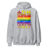 If This Flag Offends You I'll Help You Pack - LGBTQ, Gay Pride, Parody, Meme Hoodie