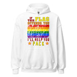 If This Flag Offends You I'll Help You Pack - LGBTQ, Gay Pride, Parody, Meme Hoodie