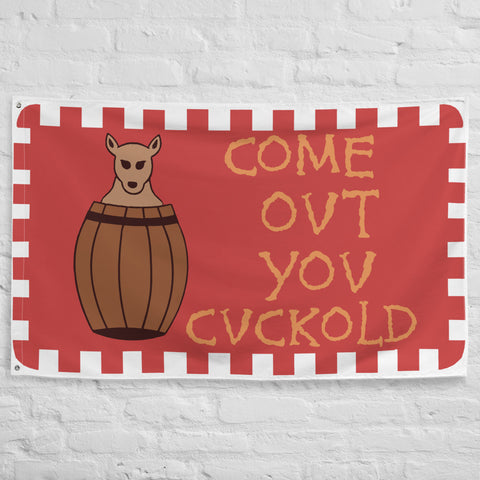 Come Out You Cuckold Flag - Sir Horatio Cary, Regiment of Horse, English Civil War, History, Historical Meme Flag