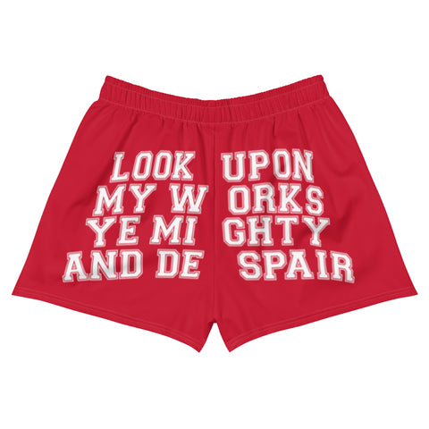 Look Upon My Works Ye Mighty And Despair - Ozymandias, Percy Bysshe Shelley, Poetry, Meme Booty Shorts