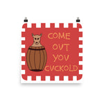 Come Out You Cuckold Flag - Sir Horatio Cary, Regiment of Horse, English Civil War, History, Historical Meme Poster