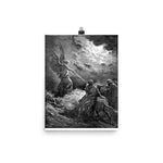 The Angel Appearing to Balaam - Gustave Doré, La Grande Bible de Tours, Aesthetic, Gothic, Metal Poster