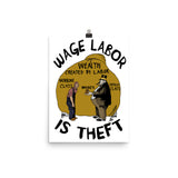 Wage Labor Is Theft - Anti Capitalist, Leftist, Socialist, Class War Poster