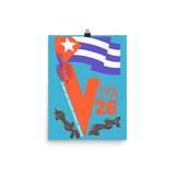 Viva 26 - Cuban Revolution, Historical Propaganda, Socialist Reproduction Poster