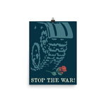 Stop The War! Translated - Soviet Propaganda, Anti War, Anti Imperialist Poster