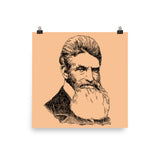 John Brown Sketch - History, Abolitionist, Leftist, Harpers Ferry Poster