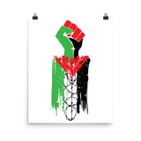 Palestinian Resistance - Free Palestine, Human Rights, Raised Fist, Anti Colonial, Anti Imperialist Poster