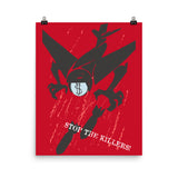 Stop the Killers! Translated - Soviet Propaganda, Anti War, Anti Imperialist, USSR Poster