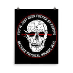 You've Just Been Fucked By PsyOps - Morale Patch, Conspiracy, Psychological Warfare Poster
