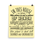 This Place Is Not A Place Of Honor - Ironic, Meme, Nuclear Waste, Live Laugh Love Parody Poster