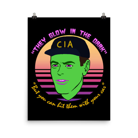 They Glow In The Dark - CIA, Undercover, Terry Davis, Meme Poster