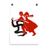 Death to the Fascist Beast - Soviet WW2 Propaganda, Anti Fascist, Anti Fascism Poster