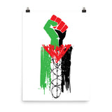 Palestinian Resistance - Free Palestine, Human Rights, Raised Fist, Anti Colonial, Anti Imperialist Poster