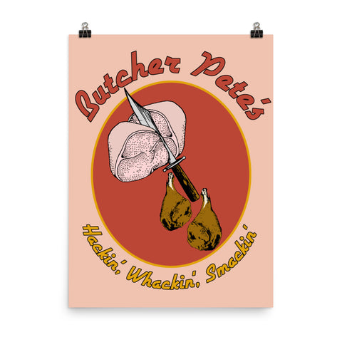 Butcher Pete - Parody, Meme, Gaming, Blues, Satire Poster