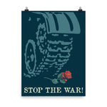 Stop The War! Translated - Soviet Propaganda, Anti War, Anti Imperialist Poster